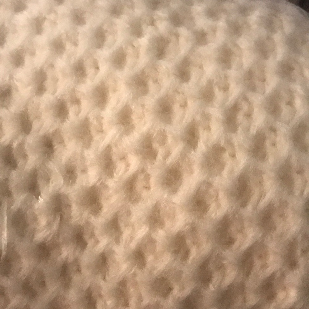 Cream Melange Turtleneck Waffle Sweater - Picture 7 of 7